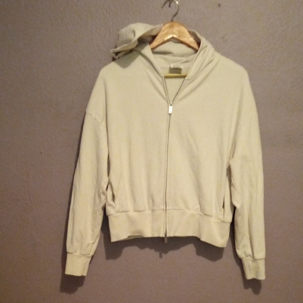 Bonds Cream Hooded Zip Cardigan